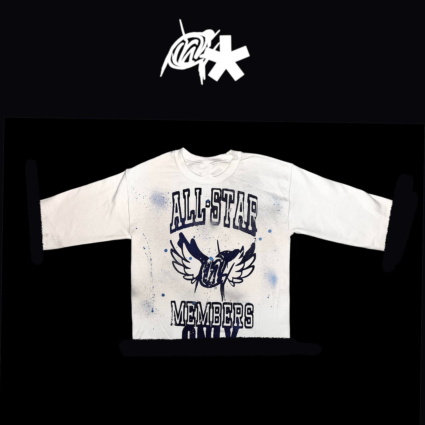 Navy blue All-star graffiti shirt