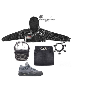 WET CEMENT 4s Graffiti a hoodie Crop