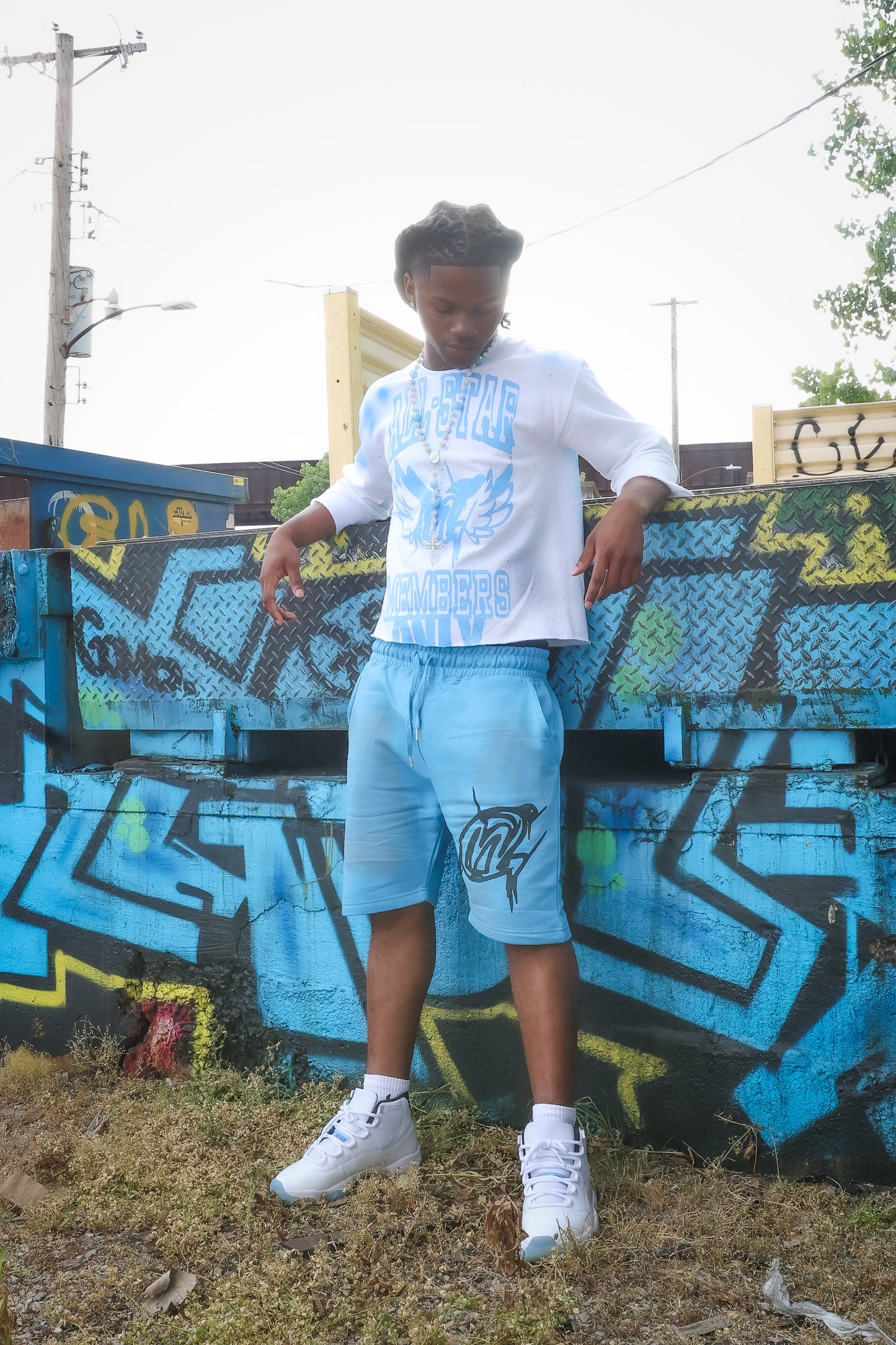 Bright Blue Short Set