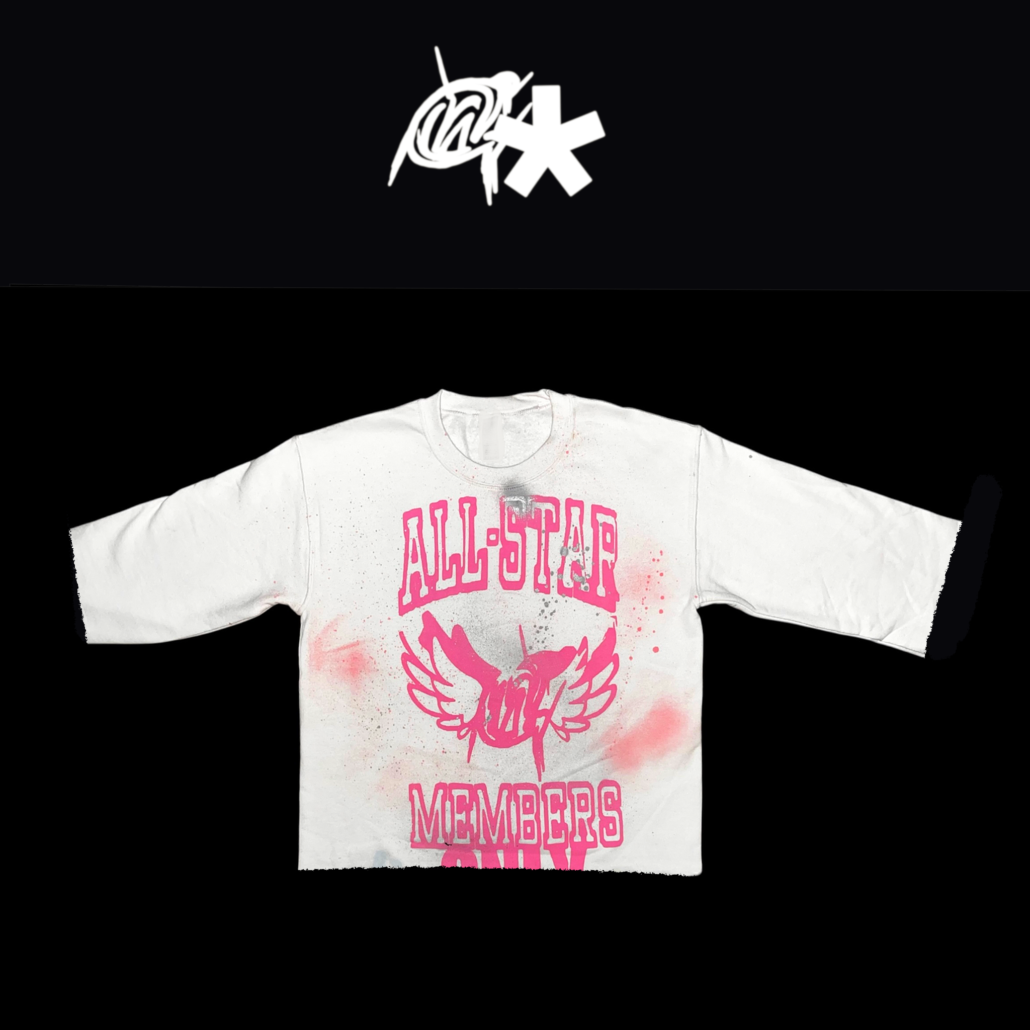 Candy pink All-star graffiti shirt