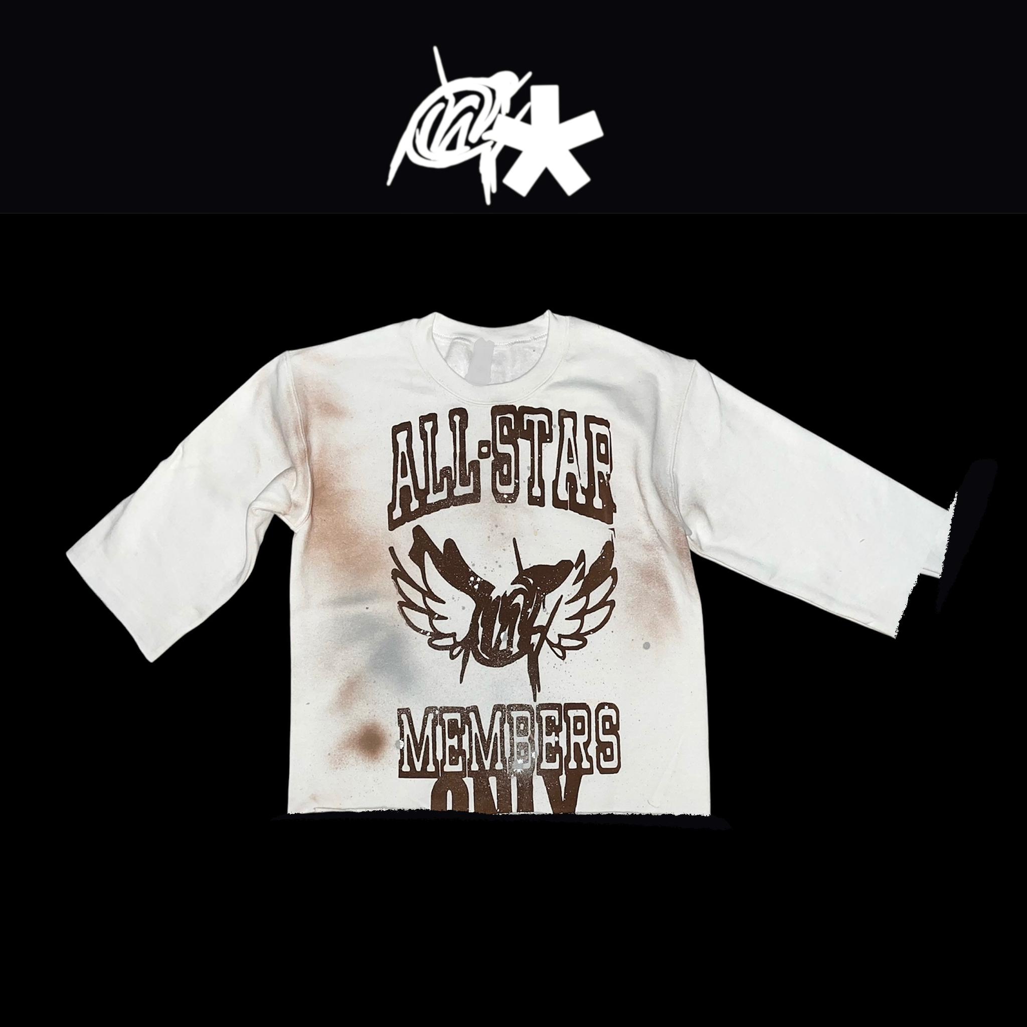 Brown All-star graffiti shirt