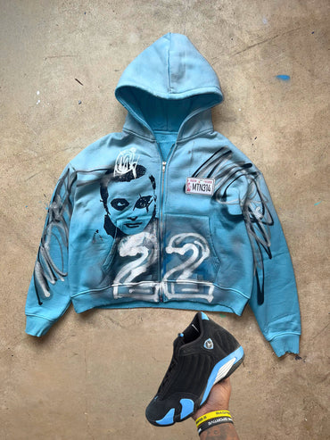 University blue heavyweight Zip-Up