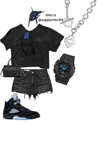 Carolina blue rhinestone shirt