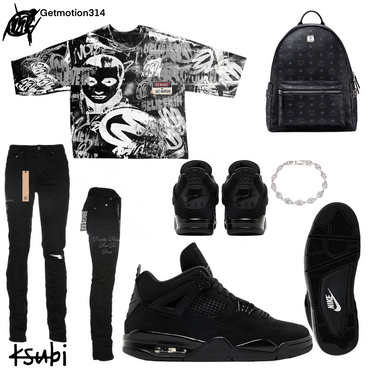 BLACK CAT 4s graffiti shirt