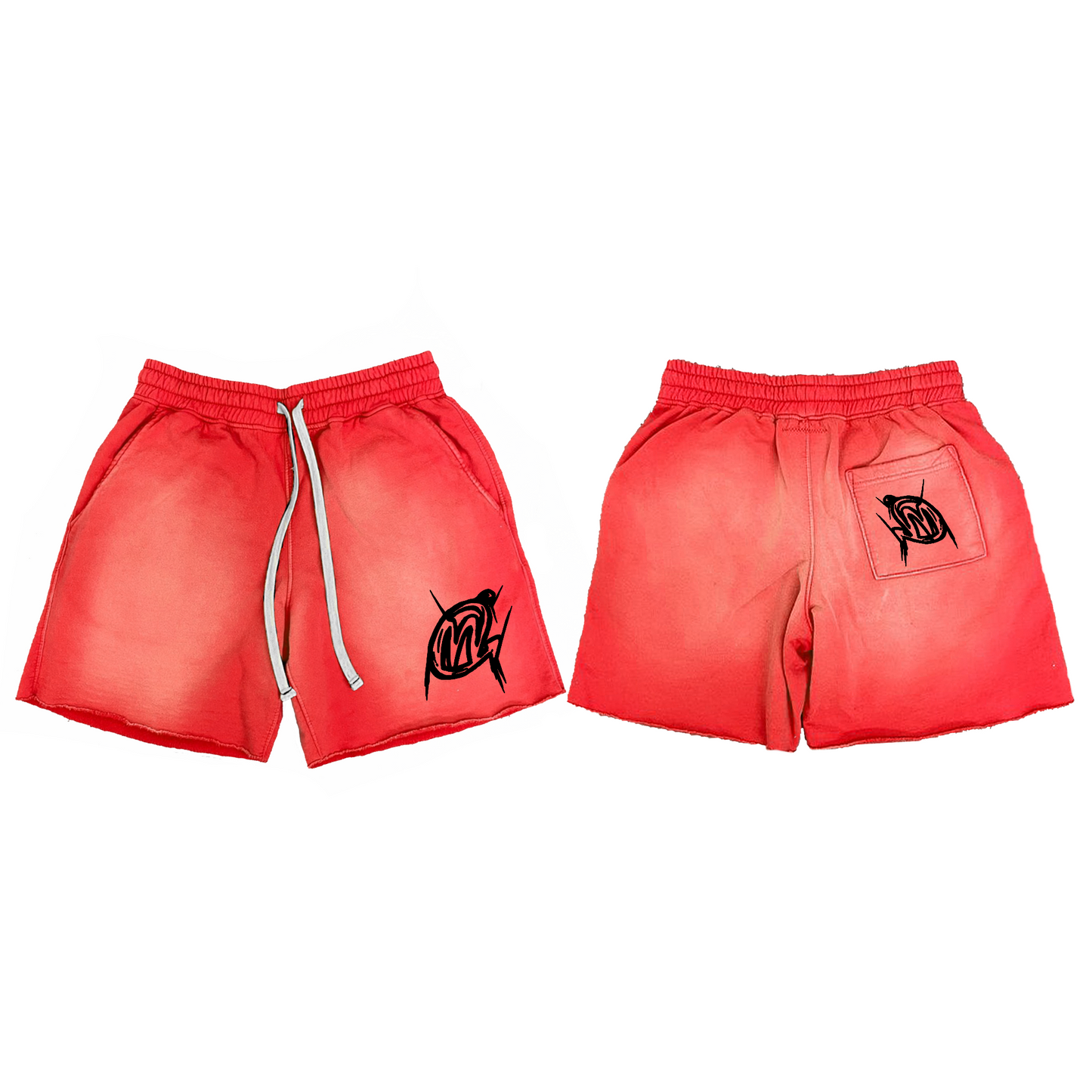 Red Worked Shorts