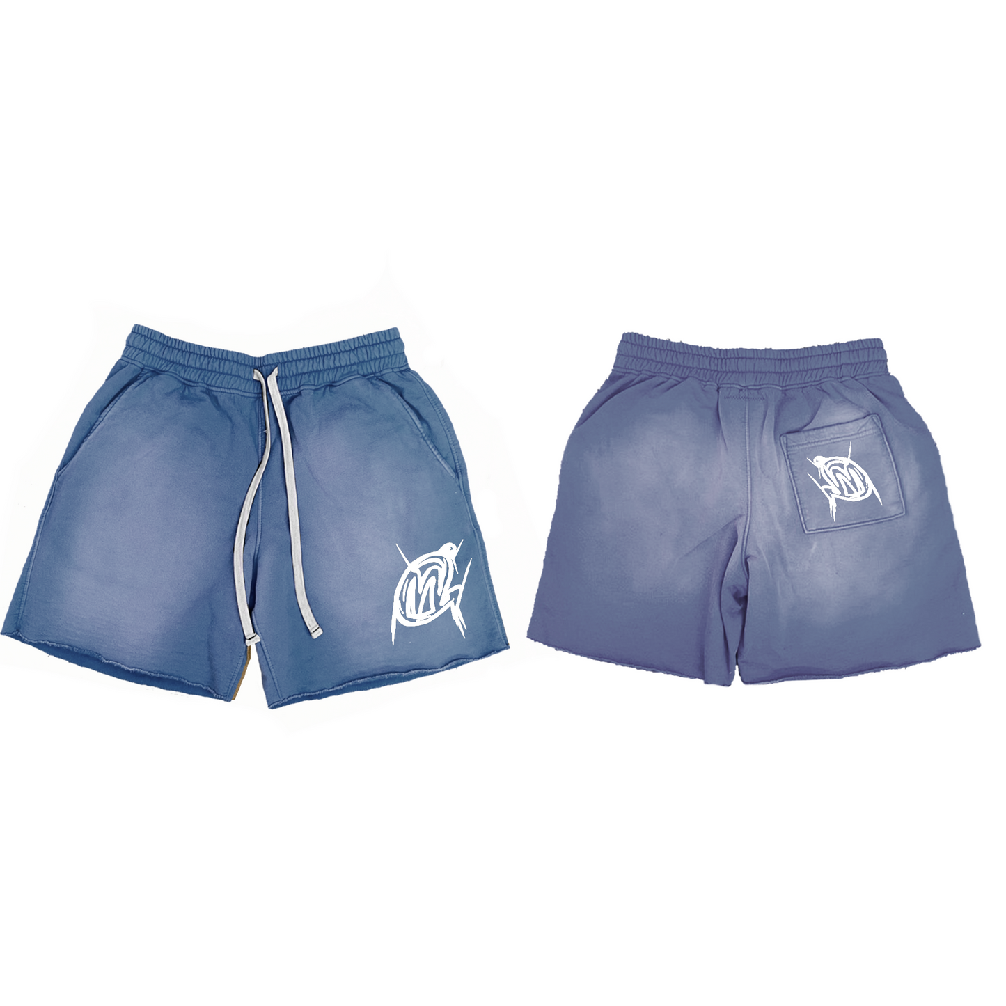 Navy Blue Worked Shorts