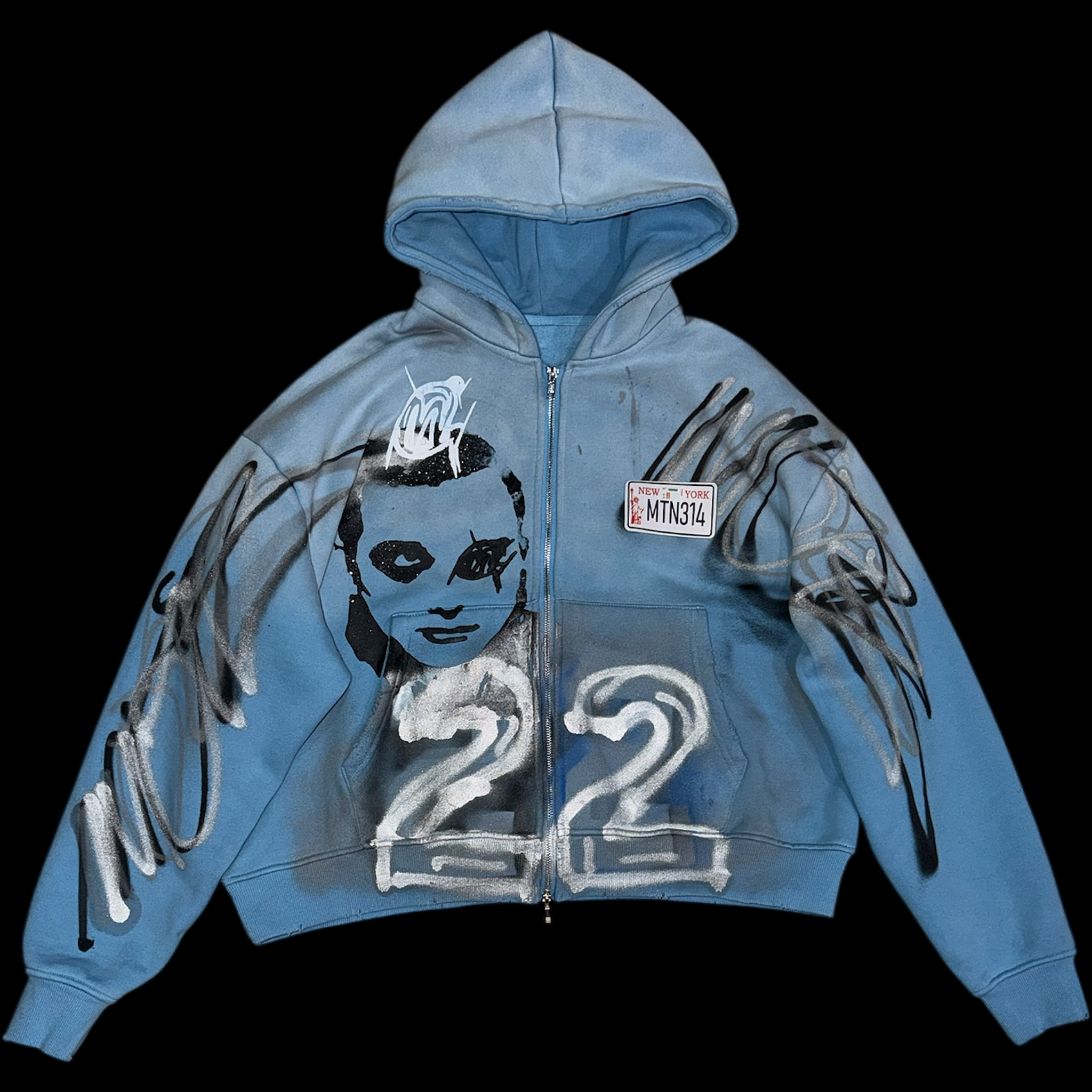 University blue heavyweight Zip-Up