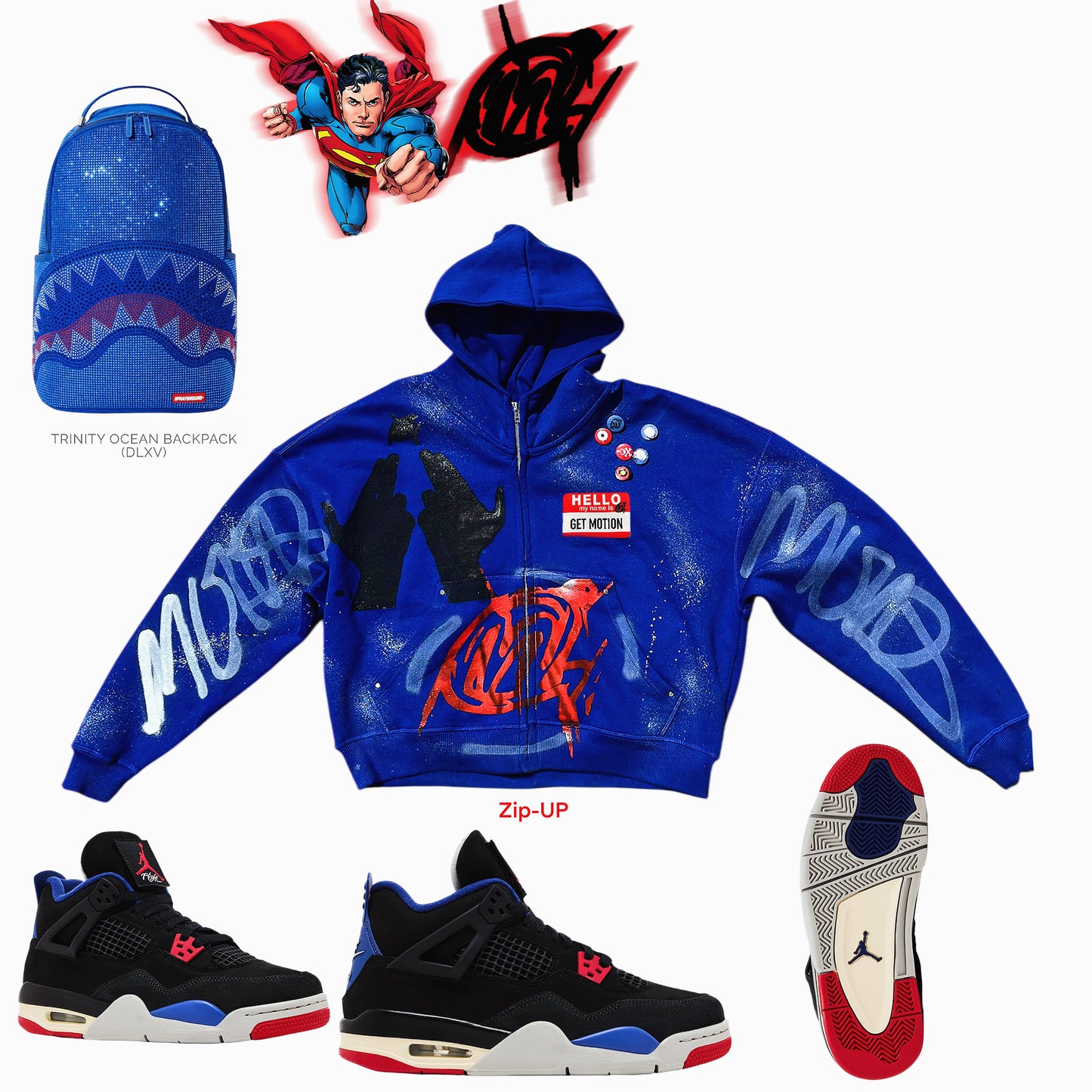 Rare AIR graffiti zip up