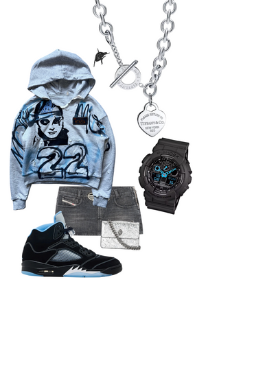 Distressed Carolina HEAVYWEIGHT Graffiti Hoodie