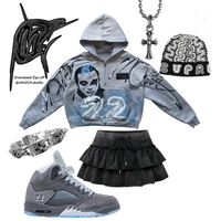 Wolf Grey 5s HEAVYWEIGHT ZIP-UP