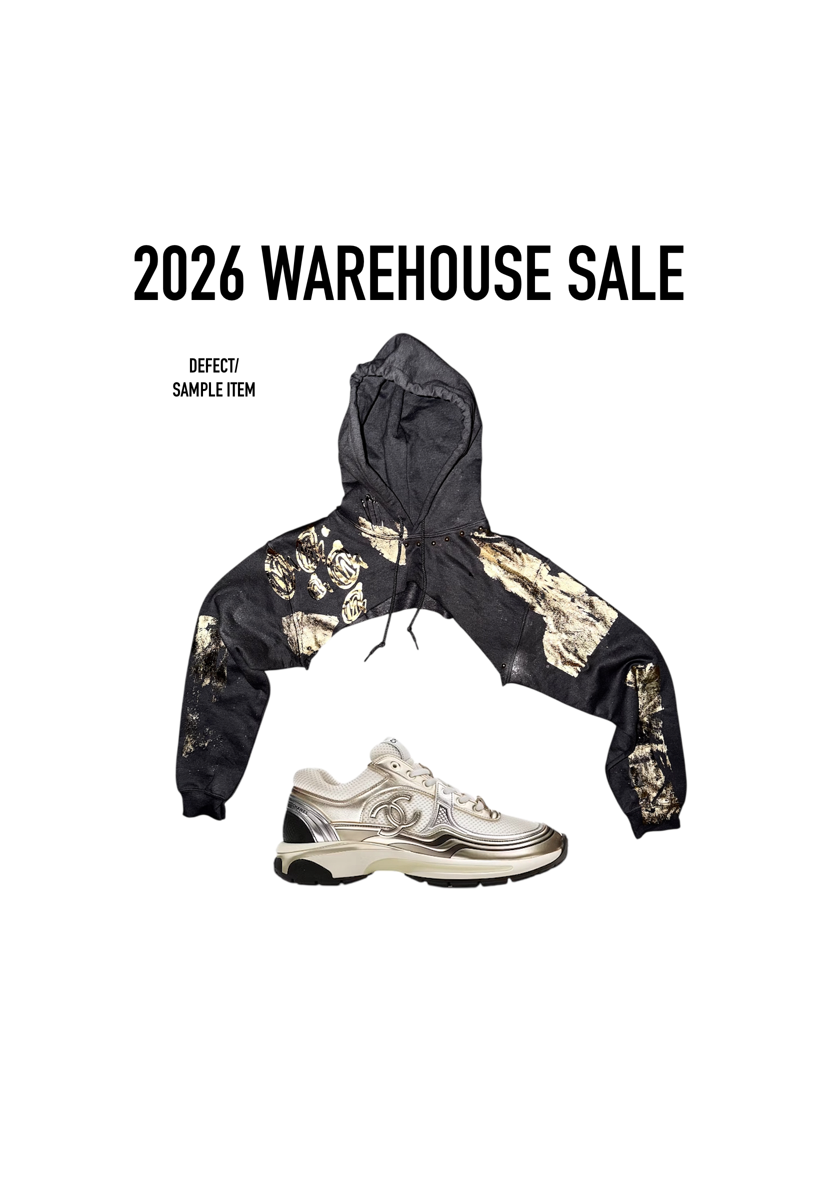 Grey/ gold over the bra crop hoodie