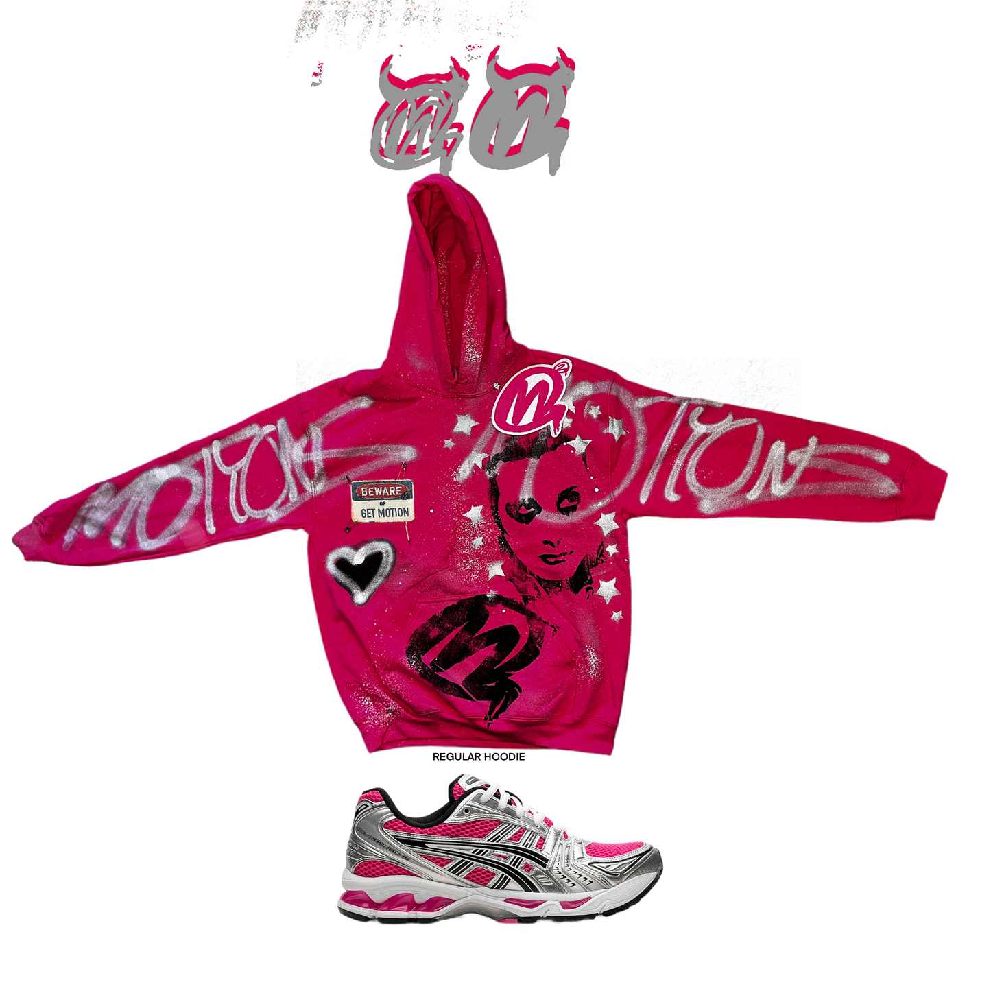 Hot Pink Graffiti Hoodie