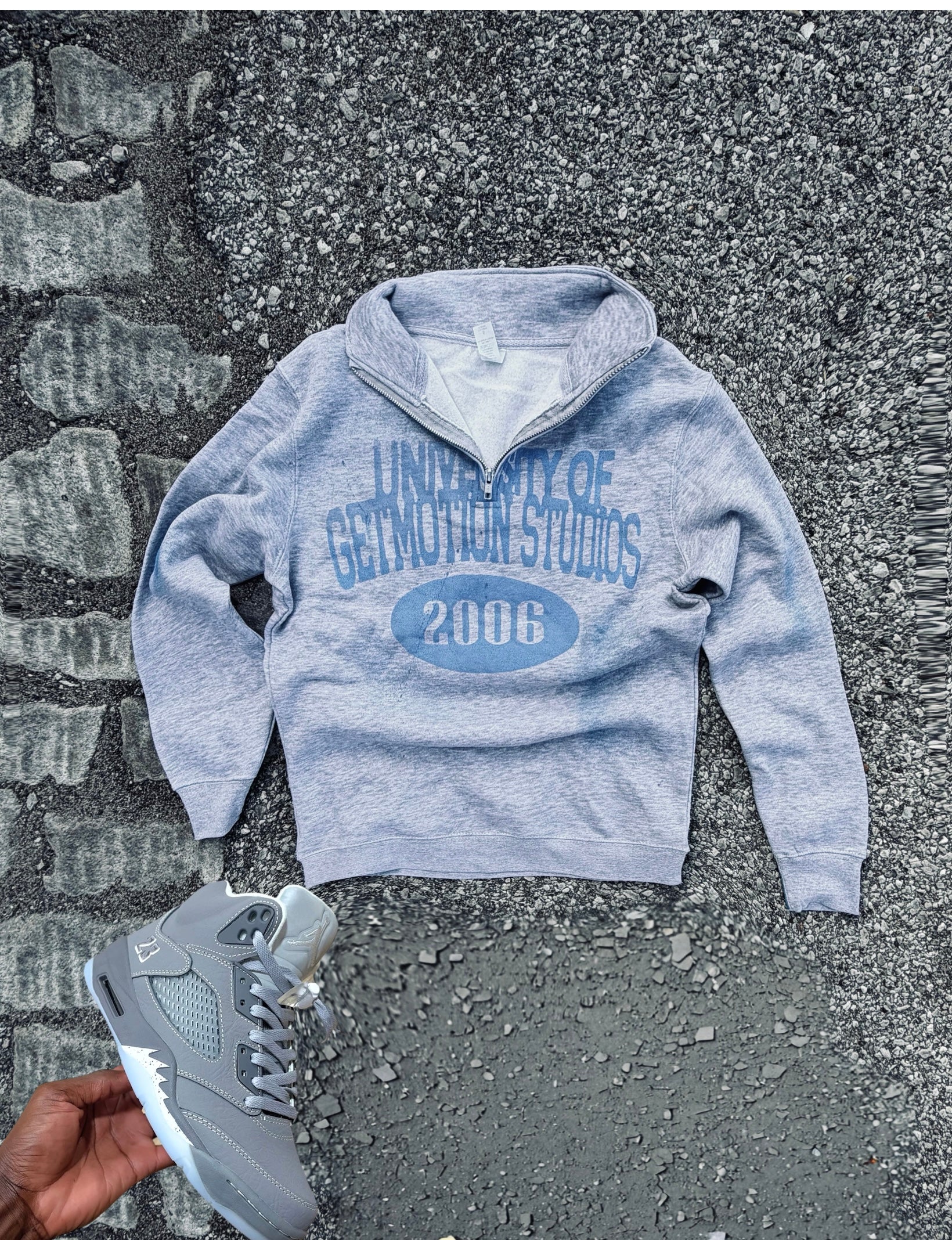 Wolf grey  quarter zip