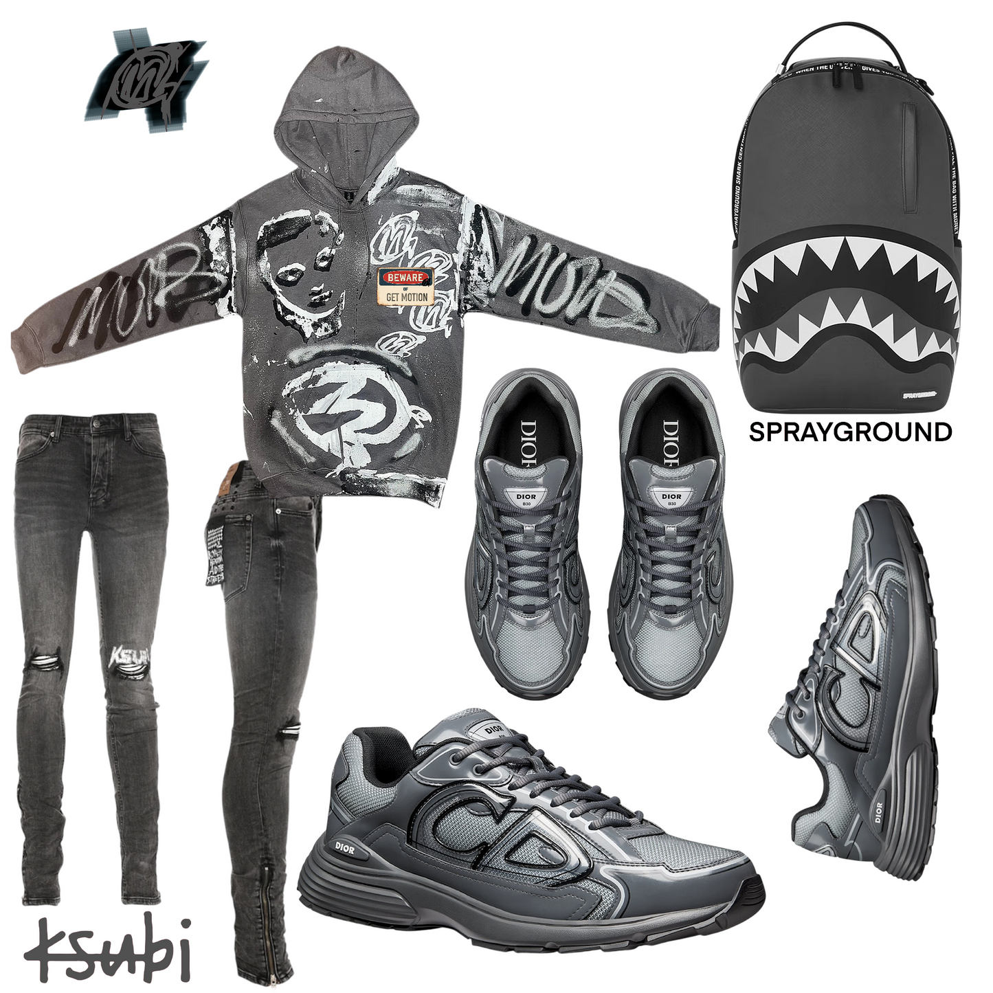 B12s graffiti hoodie