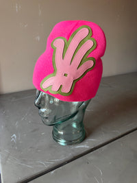 Watermelon YKWYK Leather Patch Beanie