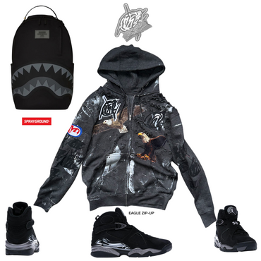 Charcoal eagle Zip-Up ( only 1 made)