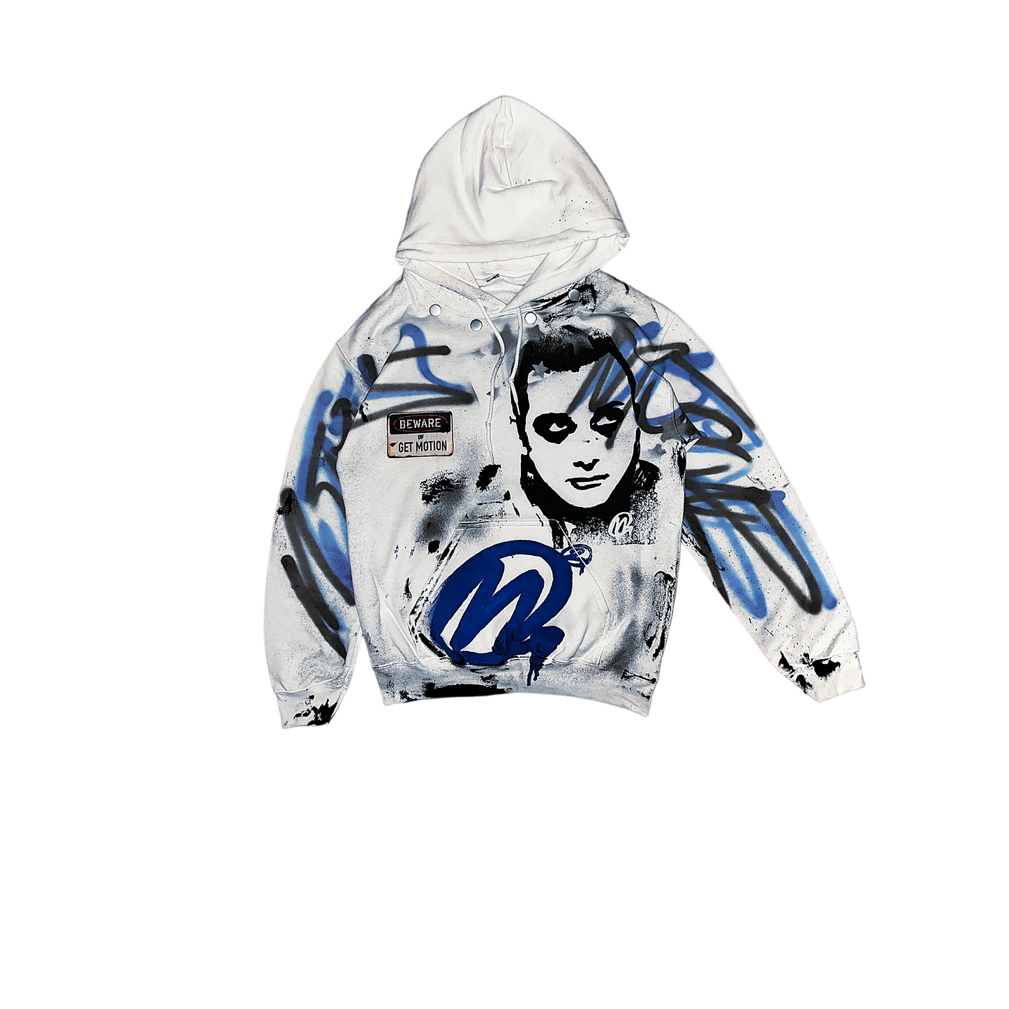 BLUE graffiti hoodie