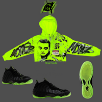 Crop BLACK VOLT graffiti hoodie