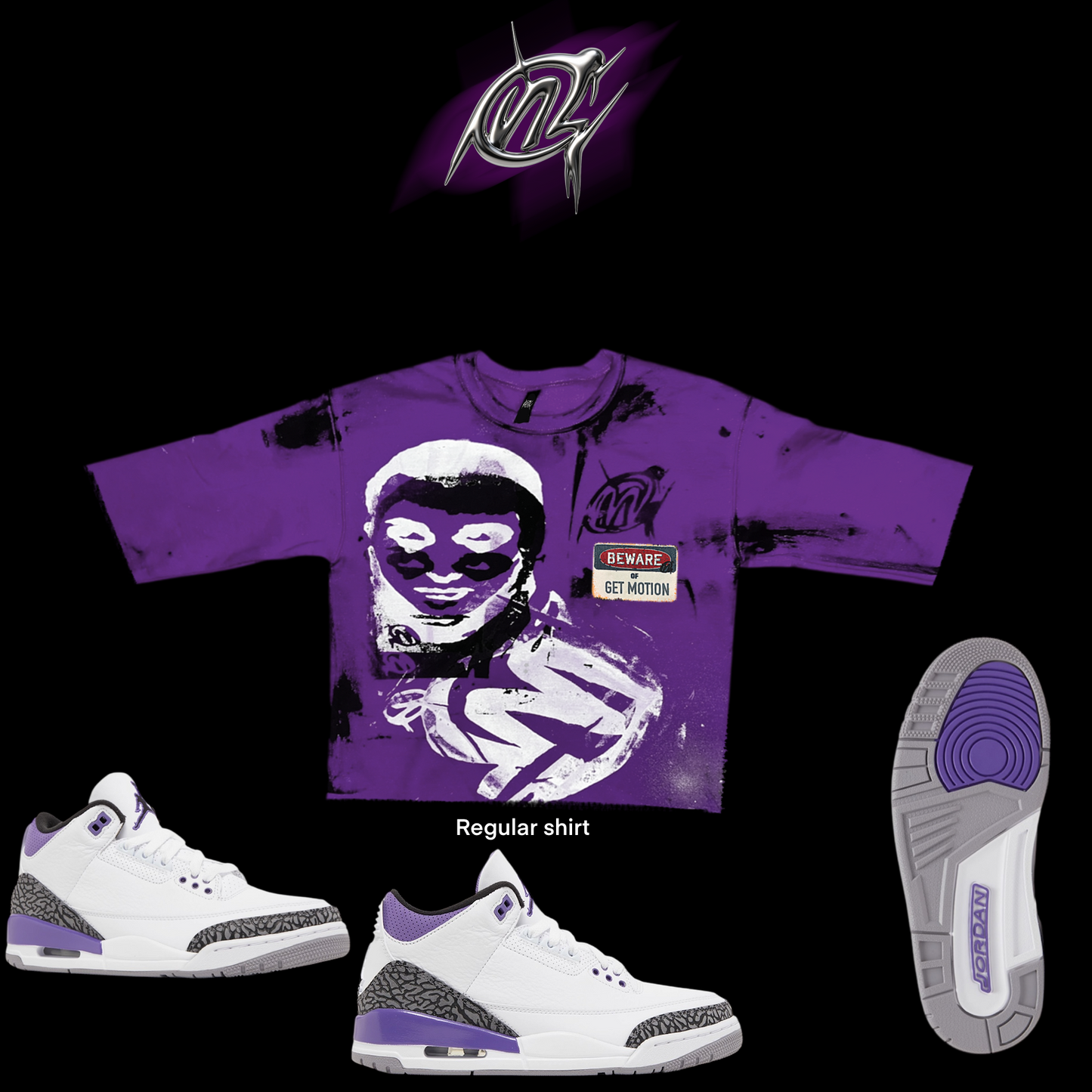 Purple graffiti shirt