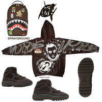 Vengeance brown graffiti hoodie