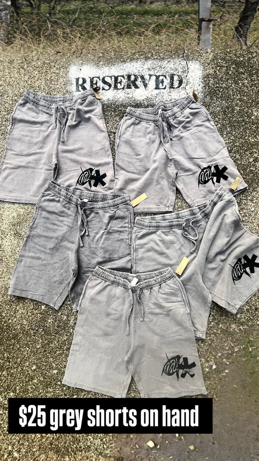 Grey New logo shorts