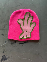 Watermelon YKWYK Leather Patch Beanie
