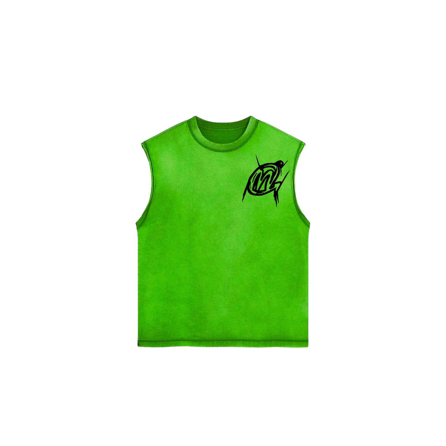 Green sleeveless shirt