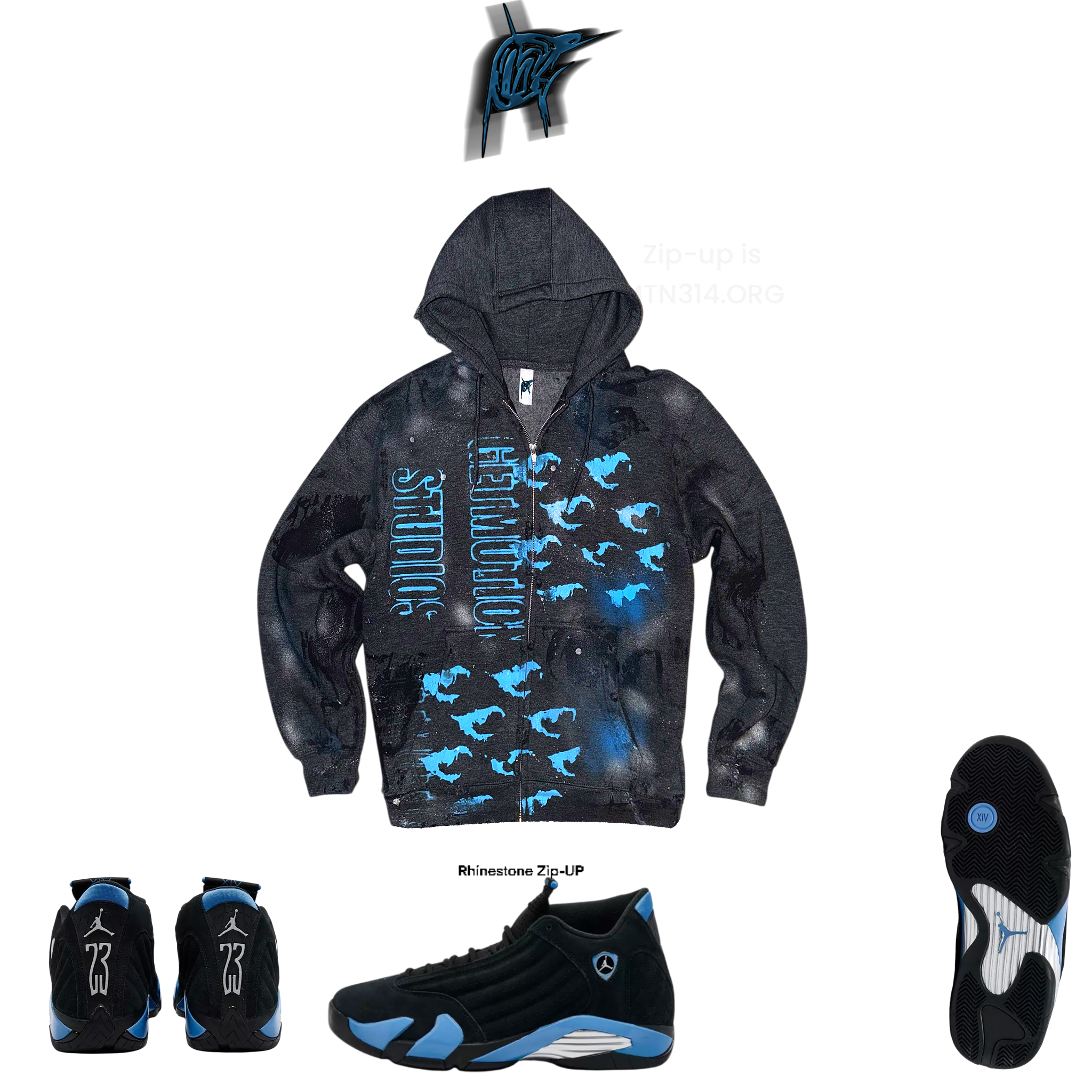 University blue 14   Legacy Zip Up