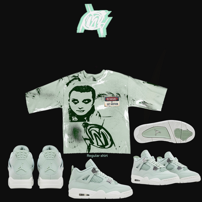 SEAFOAM 4s graffiti shirt