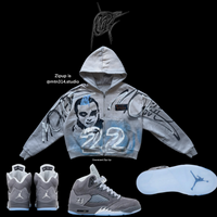 Wolf Grey 5s HEAVYWEIGHT ZIP-UP