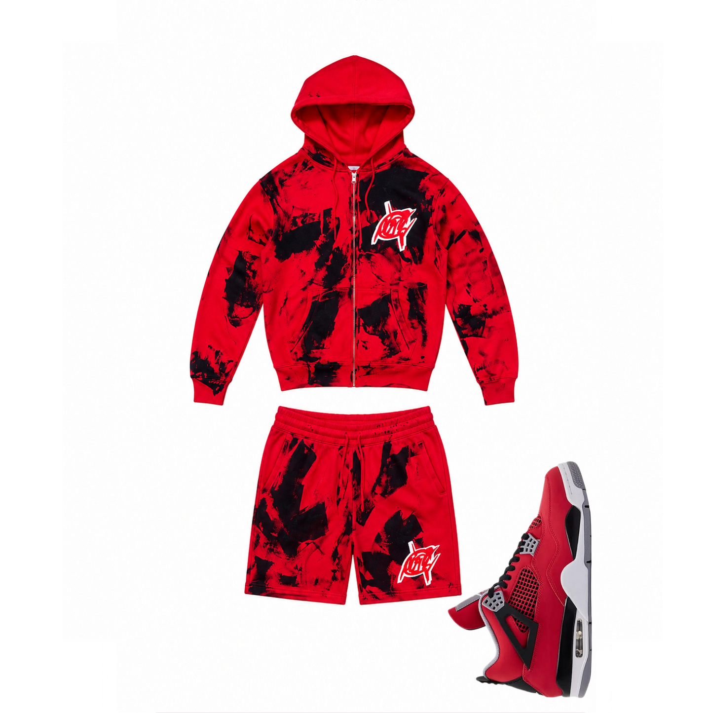 Red abstract set
