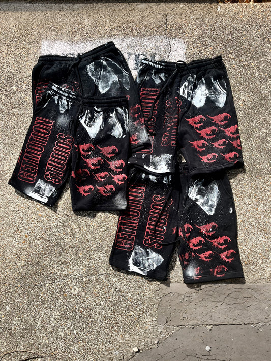 GETMOTION STUDIO SHORTS red/black