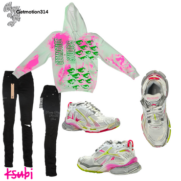 Pink and green    Legacy Zip Up