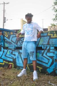 Bright Blue Short Set