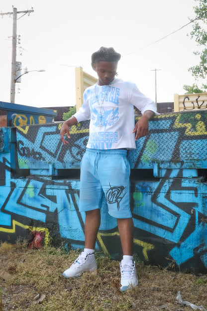 Bright Blue Short Set