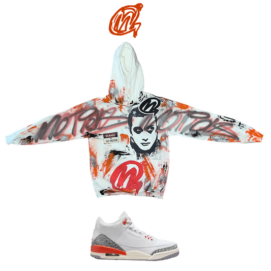 Jordan 3 peach graffiti Hoodie