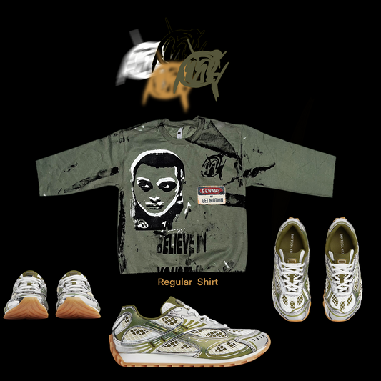 Army green shirt