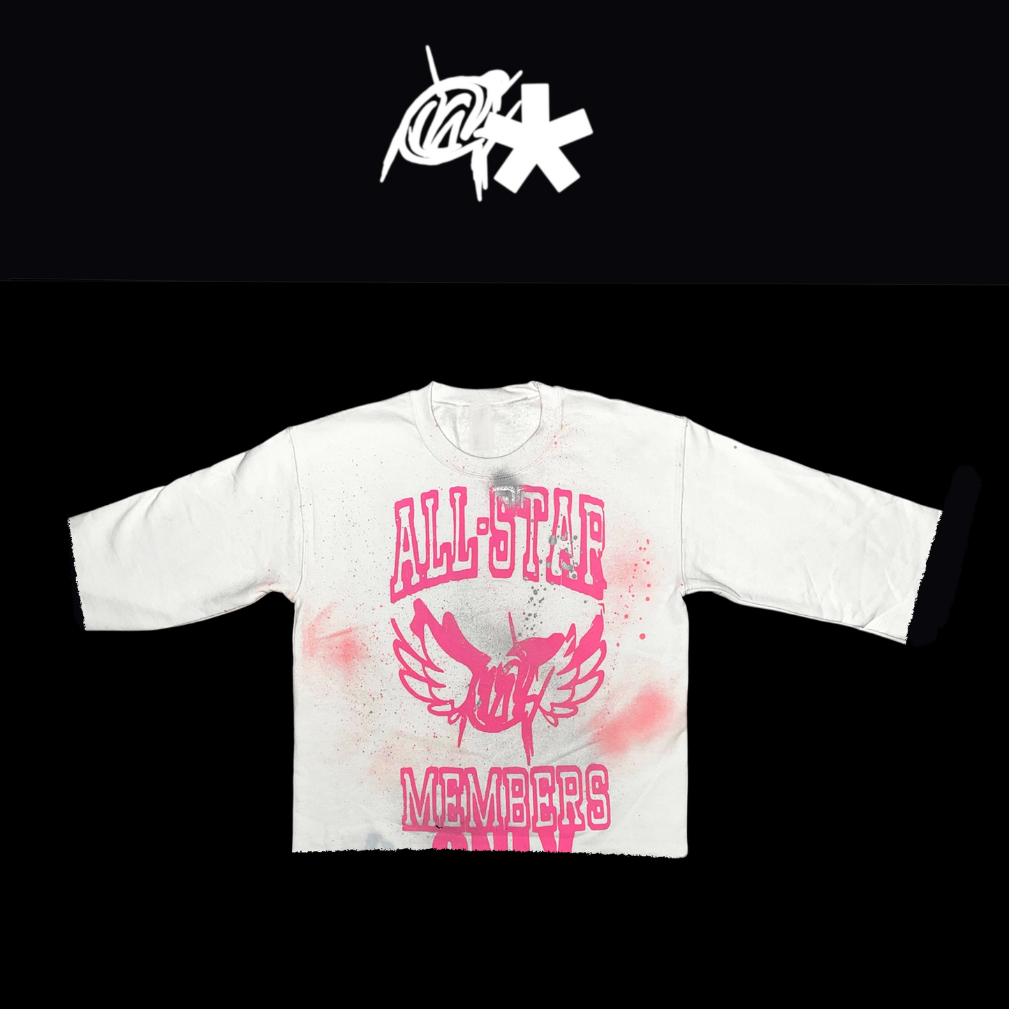 Candy pink   All-star  graffiti shirt