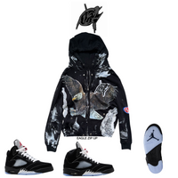Black Lace eagle Zip-Up ( only 1 made)