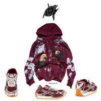 Maroon eagle Zip-Up ( only 1 made)