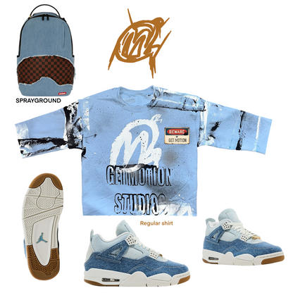 Denim 4s shirt Graffiti Shirt