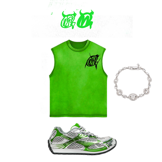 Green sleeveless shirt