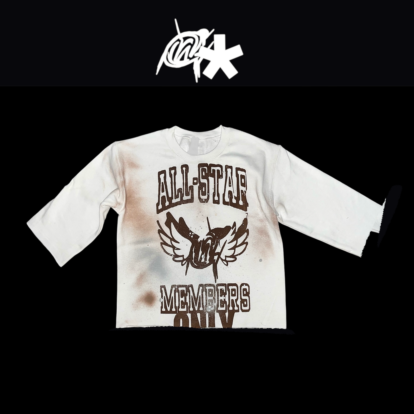 Brown   All-star  graffiti shirt