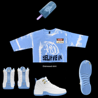 CROP Melo 12s graffiti shirt
