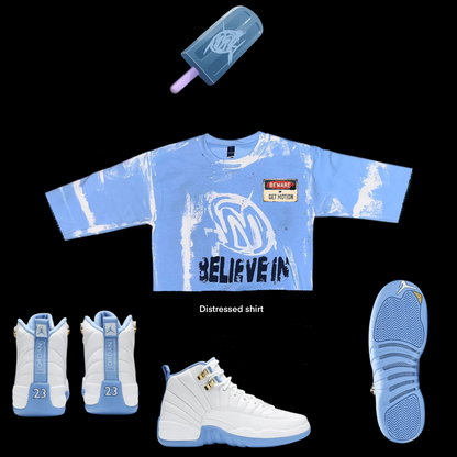 CROP Melo 12s graffiti shirt