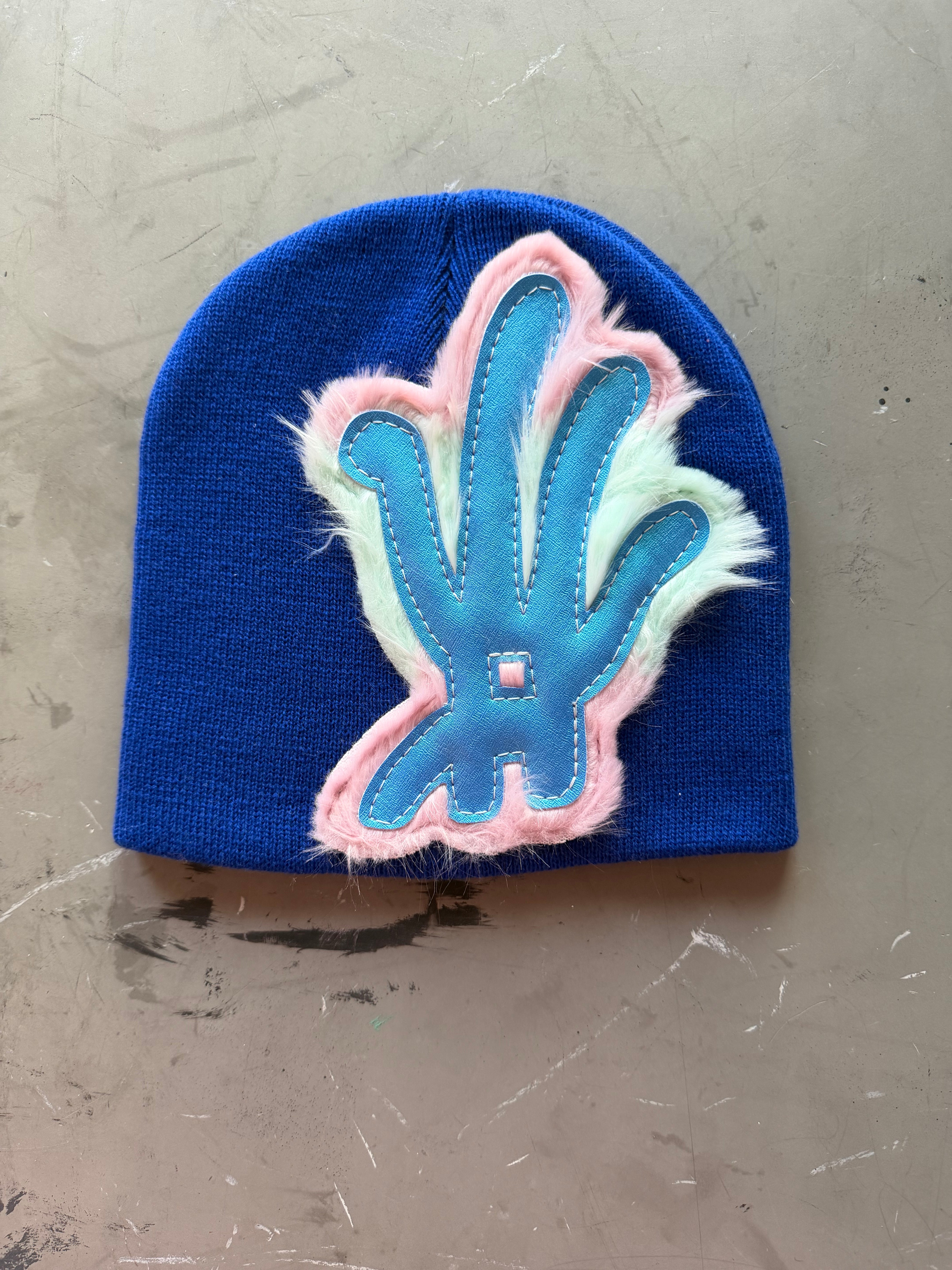 Cotton Candy YKWYK Leather Patch Beanie