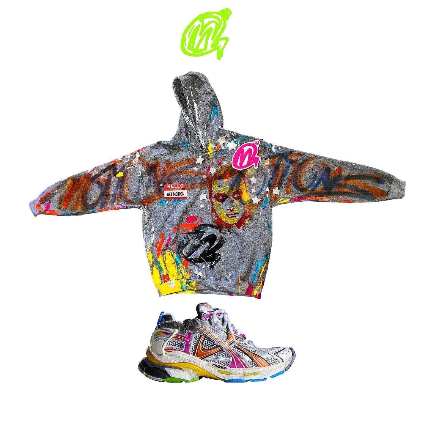 Multicolor Graffiti Hoodie