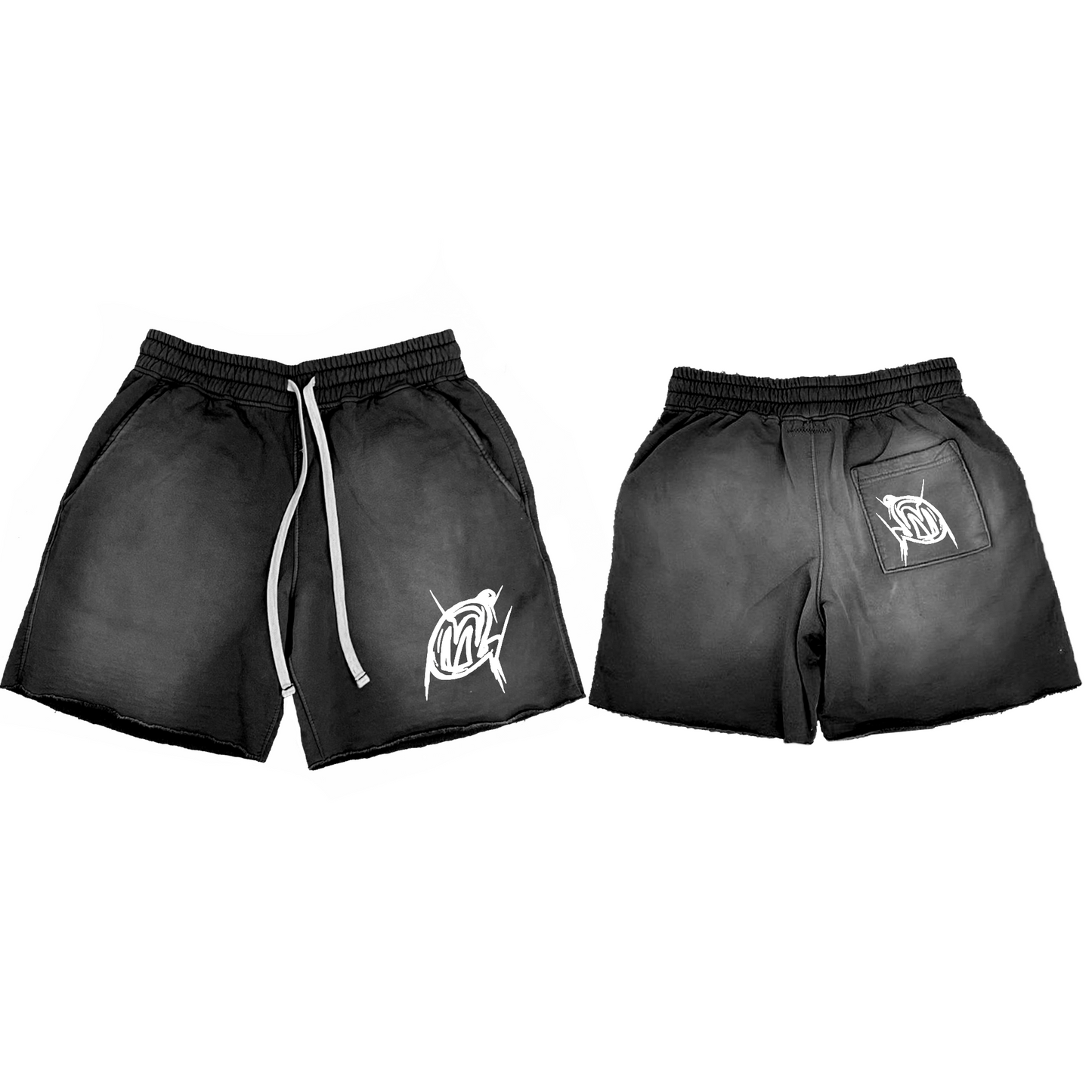 Black Worked Shorts