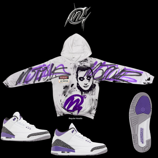 Purple graffiti hoodie