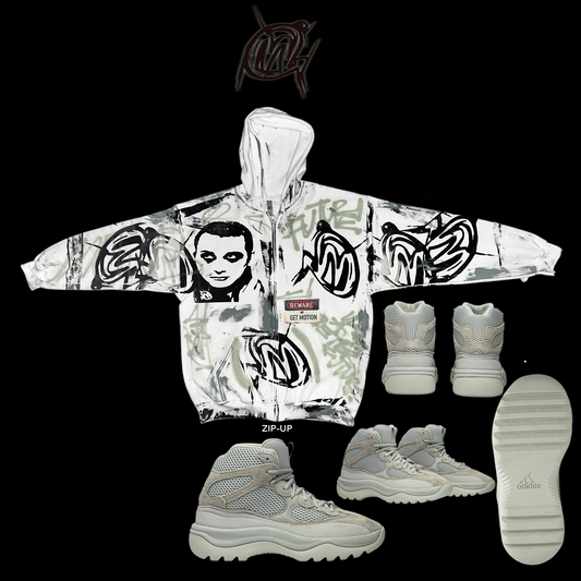 Salt graffiti zip up